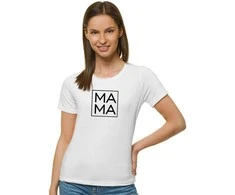 Moteriški balti marškinėliai MAMA