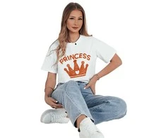 Moteriški balti marškinėliai Princess