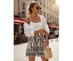 Moteriški balti/tamsiai mėlyni šortai Zebra