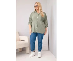 Moteriški chaki marškiniai Fit