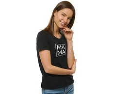 Moteriški juodi marškinėliai MAMA