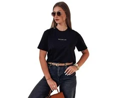 Moteriški juodi marškinėliai Woman