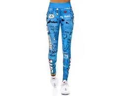 Moteriški mėlyni leginsai Amor