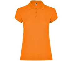 Moteriški oranžiniai polo marškinėliai Star