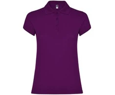 Moteriški violetiniai polo marškinėliai Star