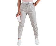 Moteriškos laisvalaikio pilkos slim fit kelnės Sport