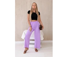 Moteriškos šviesiai violetinės kelnės Roma