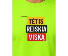 Neoniniai žali marškinėliai Tėtis reiškia viską
