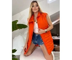 Oranžinė moteriška liemenė Lilit