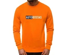 Oranžinis vyriškas džemperis Autoritetas