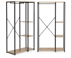 Pastatoma pakaba su lentynomis rusvos spalvos ModernHome