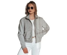 Pilka moteriška oversize bomber striukė Milina