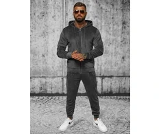 Pilkas vyriškas veliūrinis komplektas Style