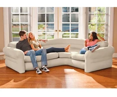 Pripučiama keturvietė kampinė sofa 257x203x76 cm INTEX 68575