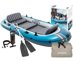 Intex Pripučiama valtis 5 asmenims su siurbliu 2 irkliais