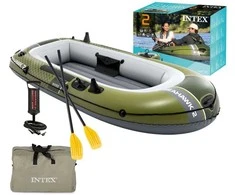 Intex Pripučiama valtis dvivietė su siurbliu ir 2 irkliais
