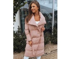 Rožinė moteriška dygsniuota striukė Favi