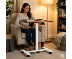 Rudas mobilus reguluojamo aukščio stalas 70x48 cm ModernHome