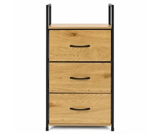 Spintelė su 3 medžiaginiais stalčiais ModernHome