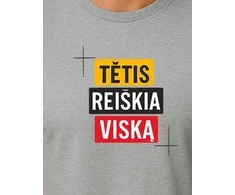 Šviesiai pilki marškinėliai Tėtis reiškia viską