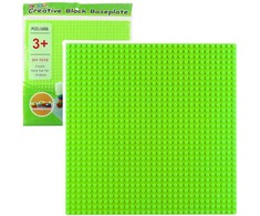Lean Toys Konstruktoriaus plokštė 25.5x25.5 cm šviesiai žalia