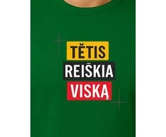 Tamsiai žali marškinėliai Tėtis reiškia viską