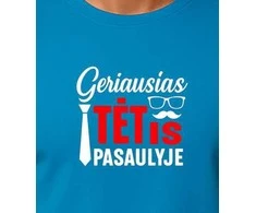 Turkio marškinėliai Geriausias tėtis pasaulyje (baltas)
