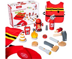 Lean Toys Vaikų ugniagesių kostiumo rinkinys
