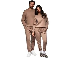 Unisex laisvalaikio kostiumas rudos spalvos Couple