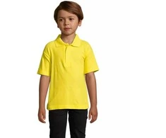 Vaikiški geltonos spalvos polo marškinėliai Enjoy