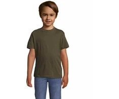 Vaikiški unisex chaki spalvos marškinėliai Kids