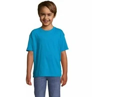 Vaikiški unisex mėlynos spalvos marškinėliai Kids