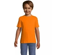 Vaikiški unisex oranžinės spalvos marškinėliai Kids