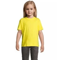 Vaikiški unisex šviesiai geltoni marškinėliai Kids