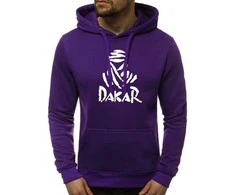Violetinės spalvos vyriškas džemperis su gobtuvu Dakar