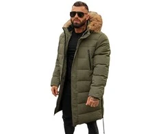 Vyriška chaki spalvos žieminė striukė Fred