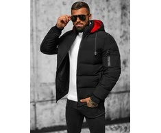 Vyriška juoda žieminė striukė Rock