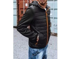 Vyriška juodos spalvos striukė su oranžinėmis detalėmis Olen