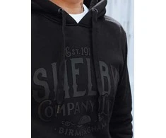 Vyriškas juodas džemperis su gobtuvu Shelby