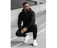 Vyriškas juodas sportinis kostiumas Sumer