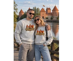 Vyriškas šviesiai pilkos spalvos džemperis Trakai