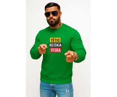 Vyriškas žalias džemperis Tėtis reiškai viską