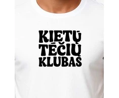 Vyriški balti marškinėliai Kietas tėtis (juodas)