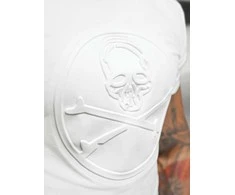Vyriški balti marškinėliai Skull