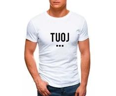 Vyriški balti marškinėliai TUOJ (juodas)
