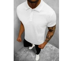 Vyriški balti polo marškinėliai Casual