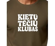 Vyriški chaki marškinėliai Kietas tėtis (baltas)