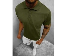 Vyriški chaki polo marškinėliai Casual