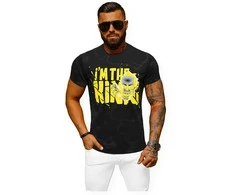 Vyriški juodi marškinėliai King