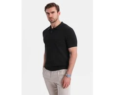 Vyriški juodos spalvos polo marškinėliai Swing
